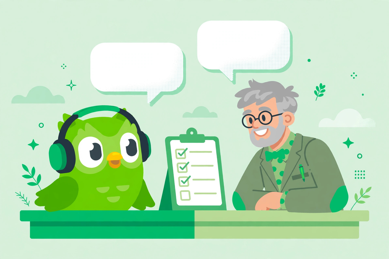 Interactive Listening DET: Nghe, trả lời, tóm tắt hội thoại - Học IELTS - Luyện thi IELTS ở tại Đà Nẵng Cú Duolingo tham gia hội thoại học thuật trong bài Interactive Listening DET