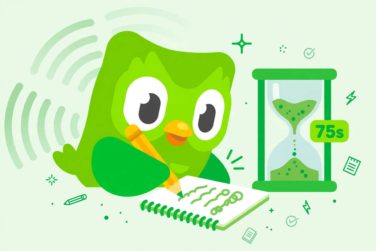 Interactive Listening DET: Nghe, trả lời, tóm tắt hội thoại - Học IELTS - Luyện thi IELTS ở tại Đà Nẵng Cú Duolingo ghi chú điền bảng và viết tóm tắt hội thoại trong 75 giây